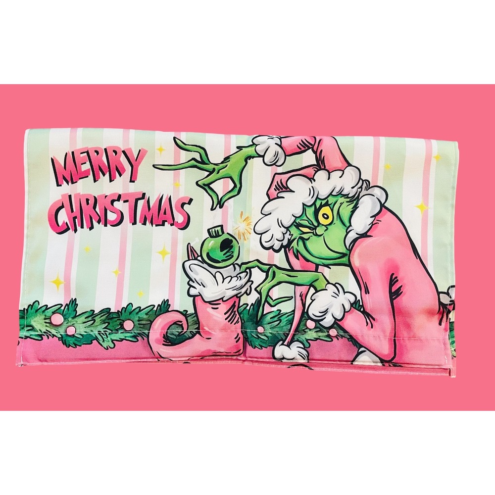 NEW‎ Grinch Merry Christmas Magnetic Water Resistant Mailbox Cover 21x18"